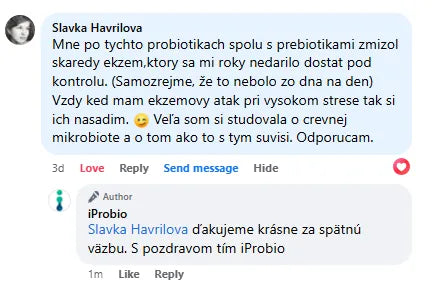 Recenze z Facebooku: zákaznice iProbio