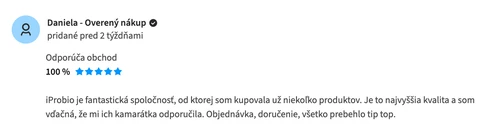 Ověřená recenze z Heureka.sk: nejvyšší kvalita, doporučila kamarádka